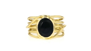 Onyx Highway Ring in 18kt Gold Over Sterling