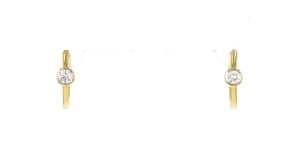 .20 ct. t.w. Bezel-Set Lab-Grown Diamond Hoop Earrings in 18kt Gold Over Sterling
