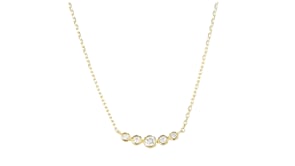 .15 ct. t.w. Bezel-Set Lab-Grown Diamond Necklace in 18kt Gold Over Sterling