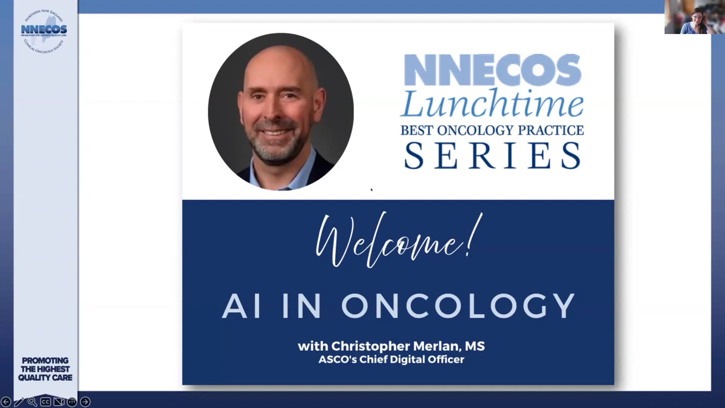 Lunchtime Best Oncology Practice Series Webinar: AI in Oncology with ...