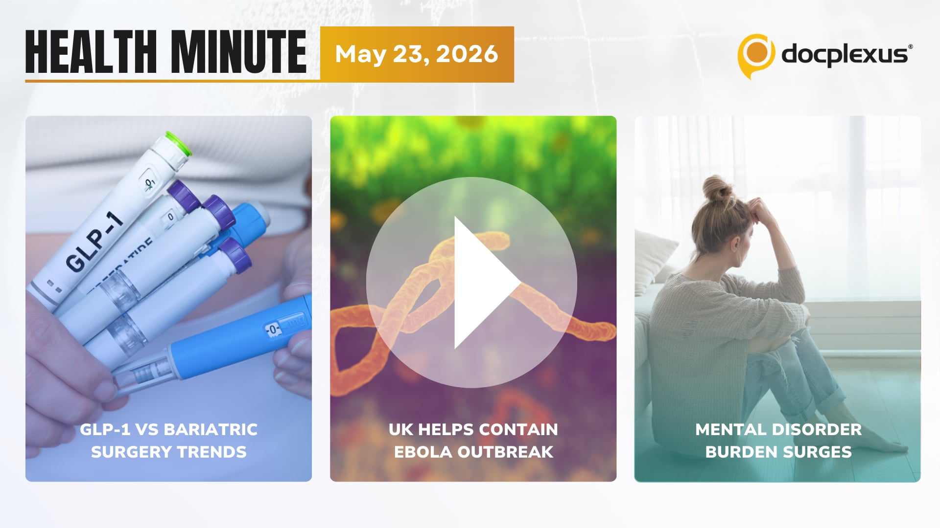GLP-1 Drugs vs Bariatric Surgery, Ebola Outbreak & New RA Drug News