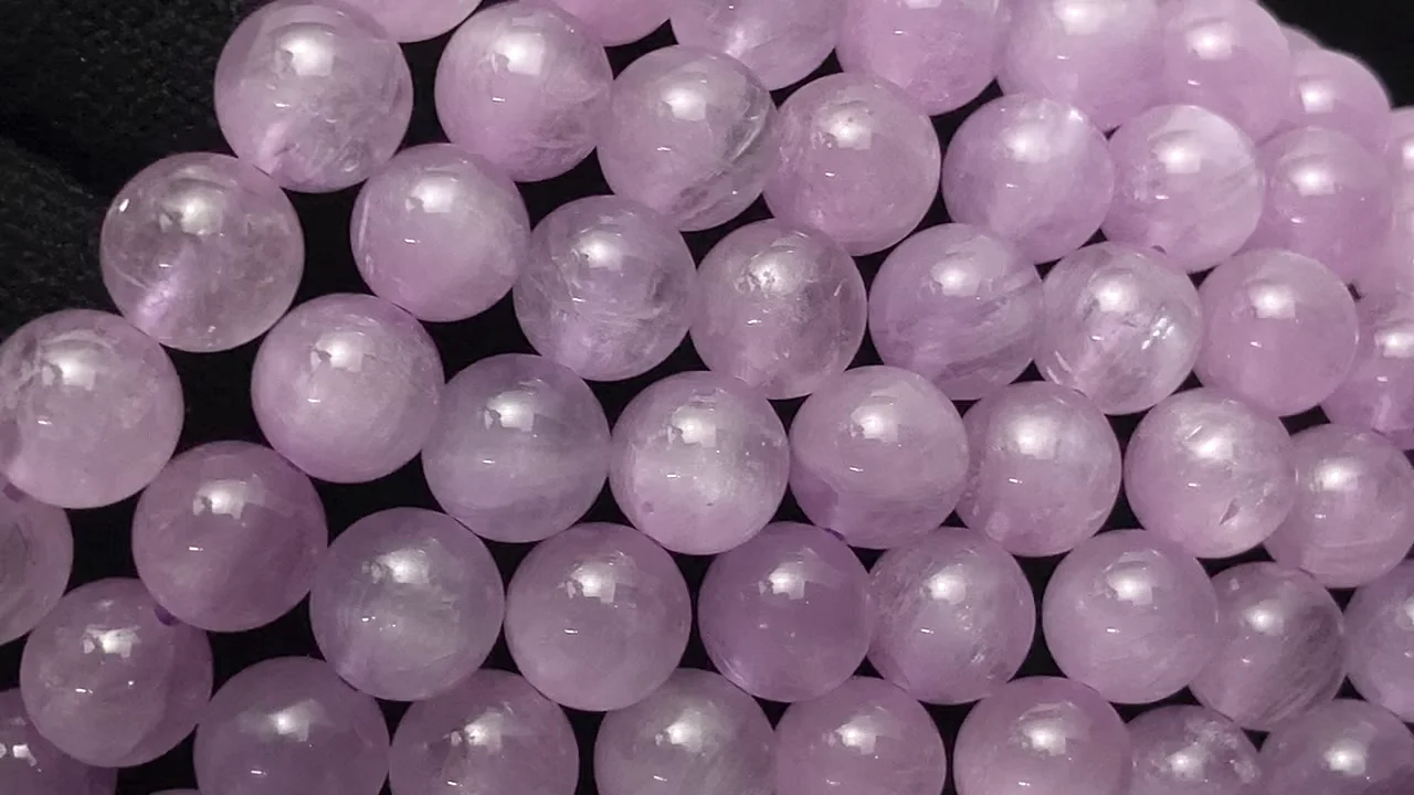 ナイジェリア産・高品質クンツァイト ラウンド8mm ブレスレット