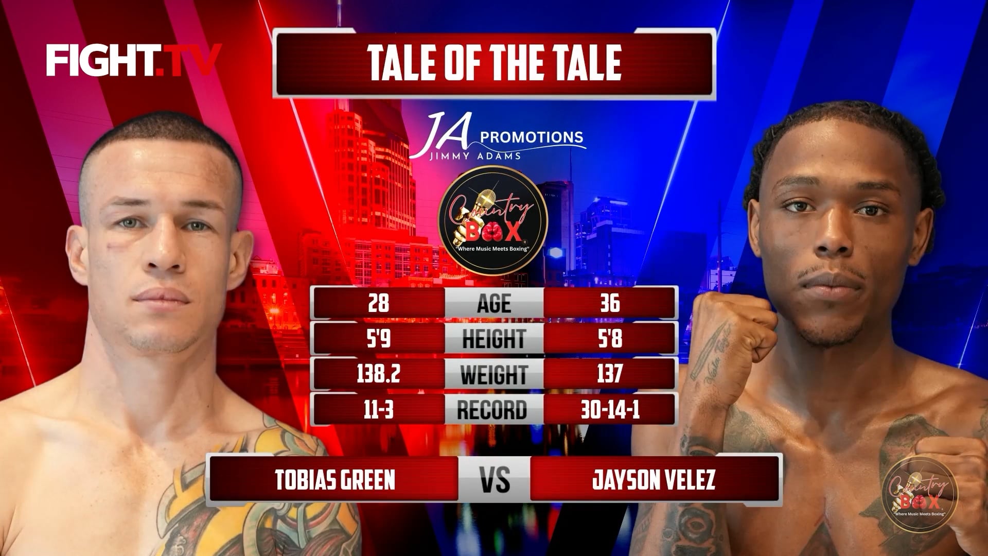 Tobias Green vs. Jayson Velez
