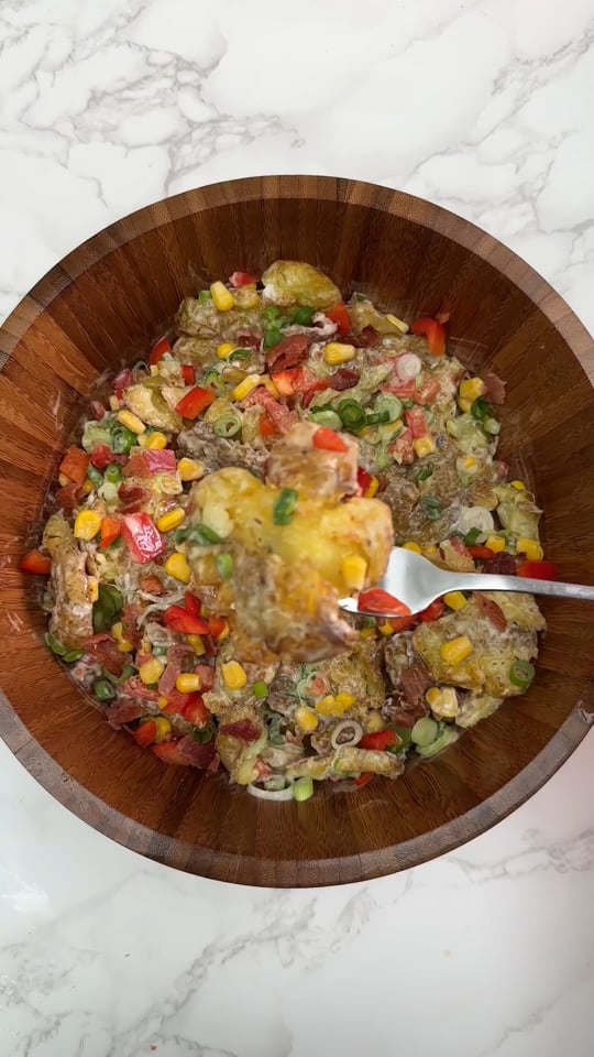 Smashed potato salad