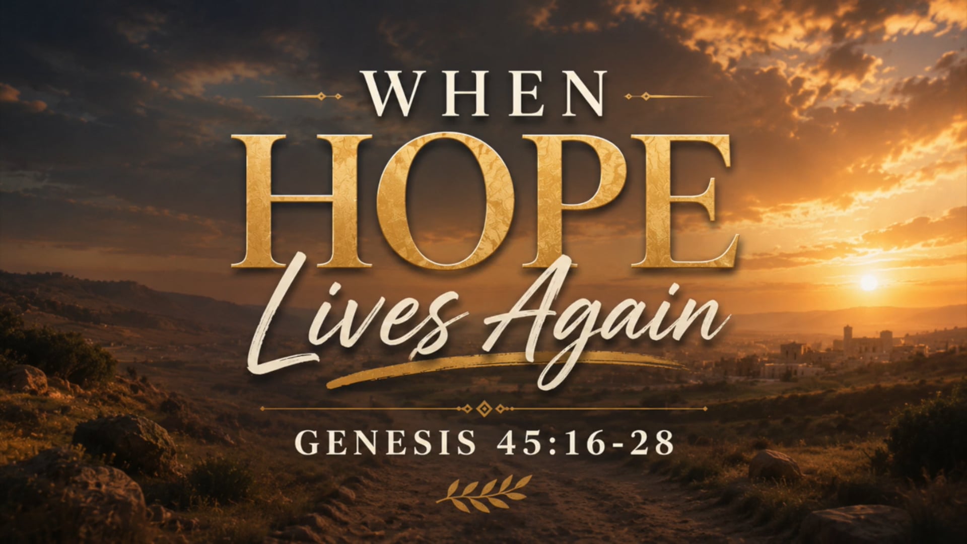 When Hope Lives Again (Genesis 45:16-28)