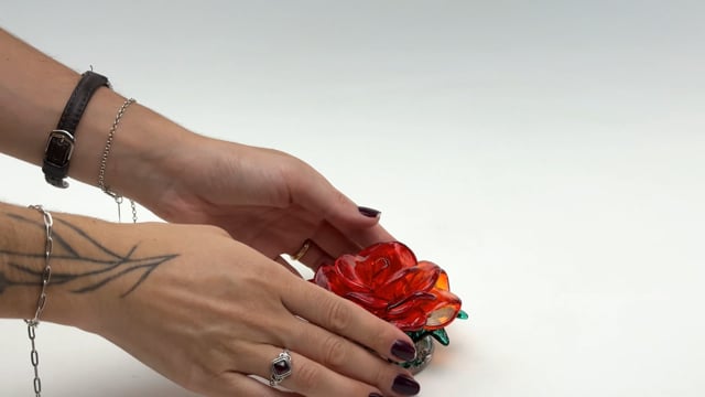 Escultura Rosa Aberta