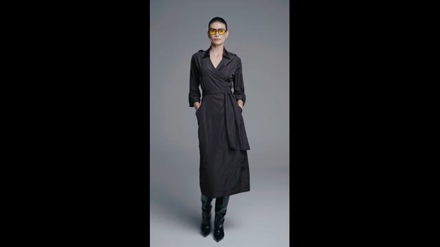 Vestido Tecido Tecnológico Preto Paula