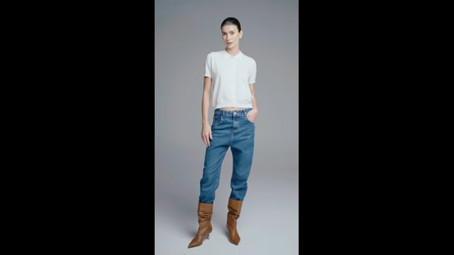 Polo Manga Curta Off White Raquel