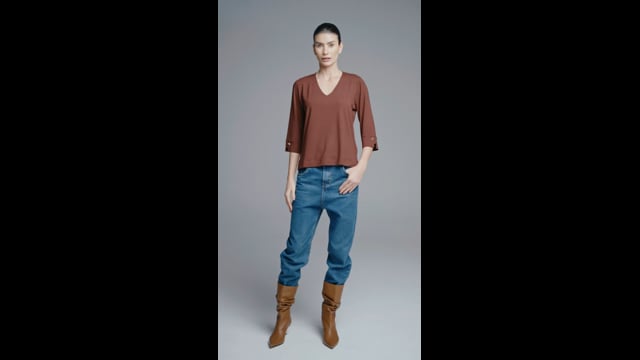 Blusa Malha Café Marcela