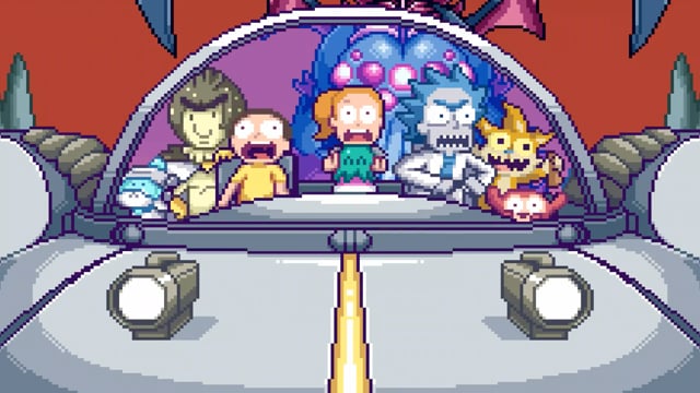Rick & Morty Pixel Titles