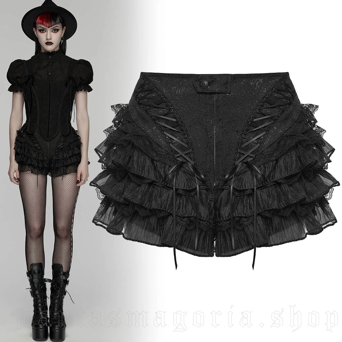パンツ Shop faerie eyelet corset bermuda pants Faerie Doll Shorts - Punk Rave