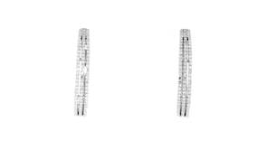 1.75 ct. t.w. Lab-Grown Diamond Three-Row Hoop Earrings in Sterling Silver