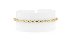 1.00 ct. t.w. Bezel-Set Lab-Grown Diamond Bead Station Bracelet in 18kt Gold Over Sterling