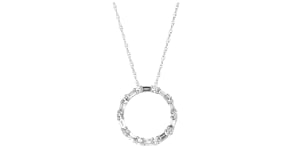 .25 ct. t.w. Lab-Grown Diamond Eternity Circle Pendant Necklace in 10kt White Gold