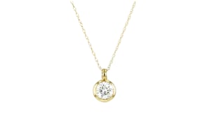 .50 Carat Bezel-Set Lab-Grown Diamond Solitaire Necklace in 10kt Yellow Gold