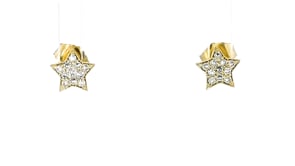 .15 ct. t.w. Lab-Grown Diamond Star Earrings in 10kt Yellow Gold