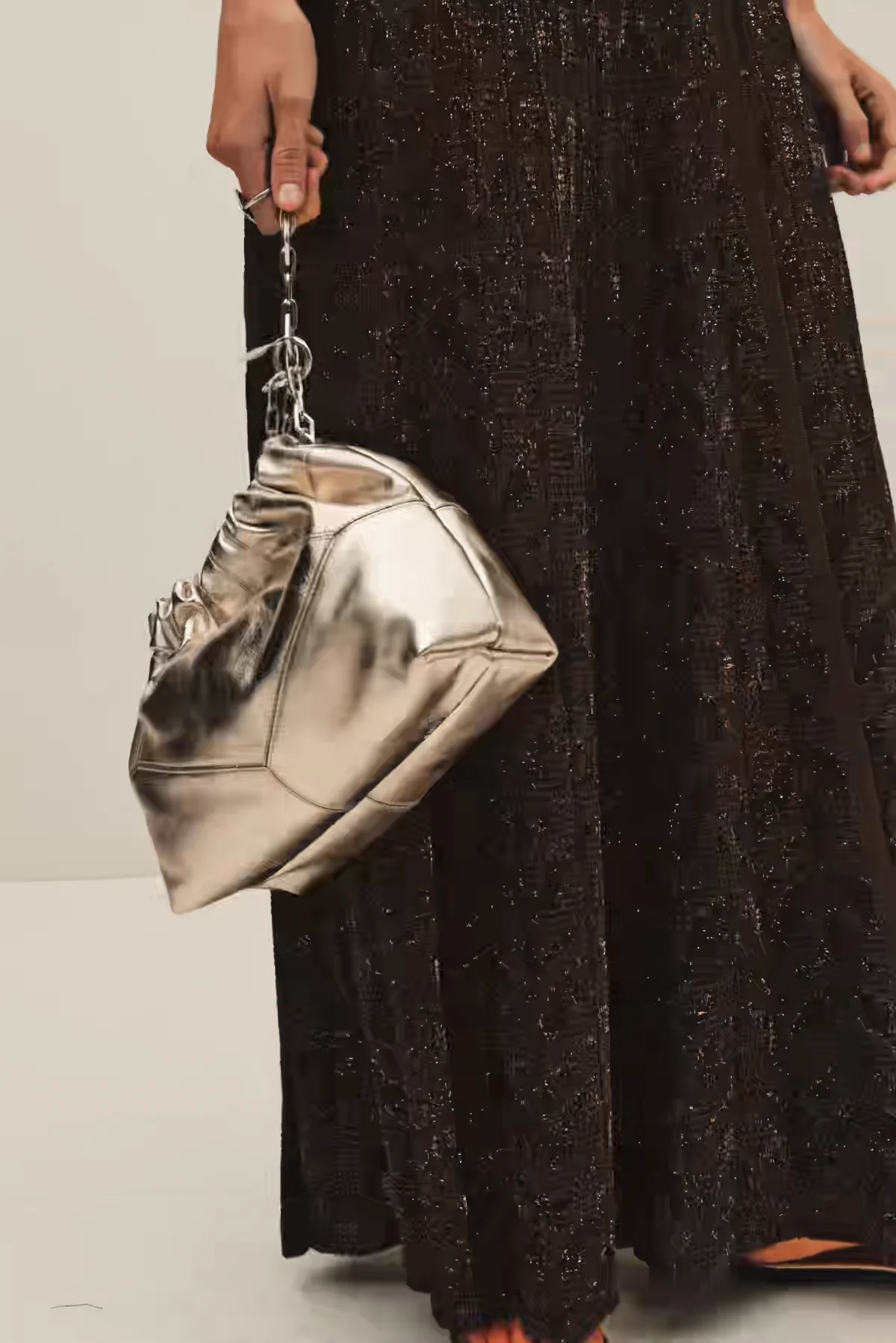 Mini Leather Tote Bag June Ecru // ba&sh