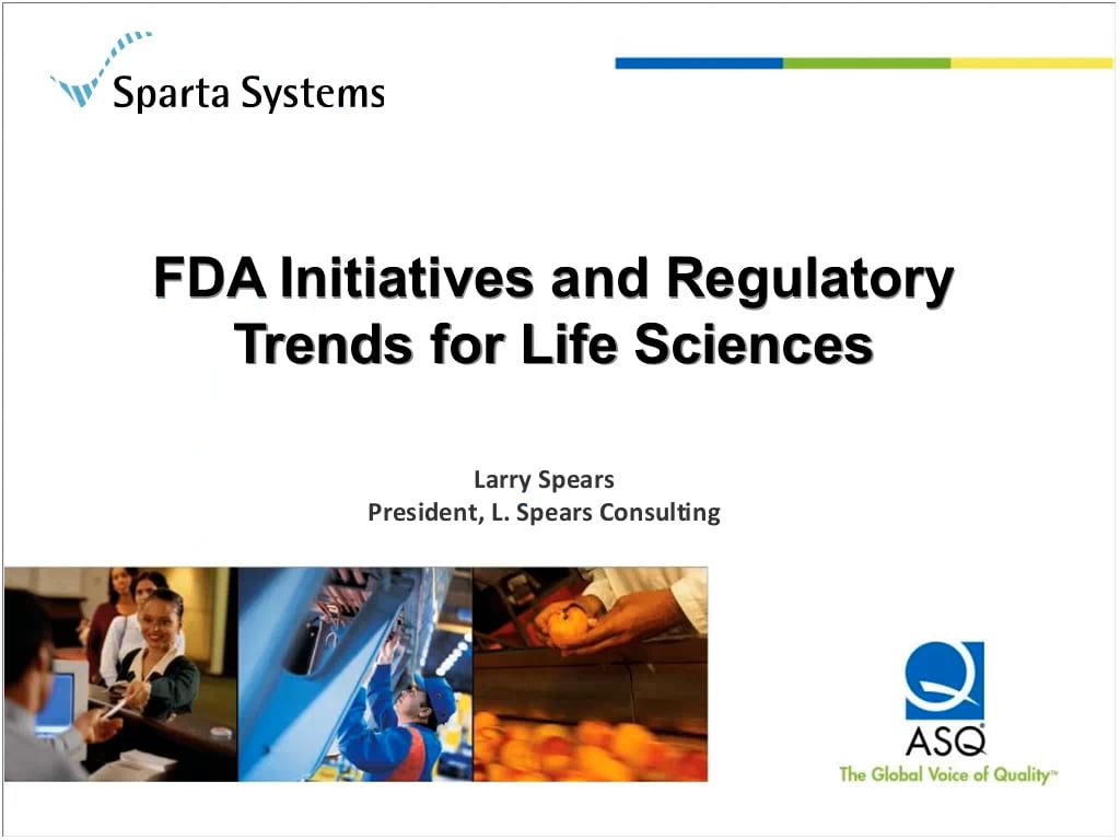 FDA Initiatives and Regulatory Trends | Videos & Movies on Vimeo