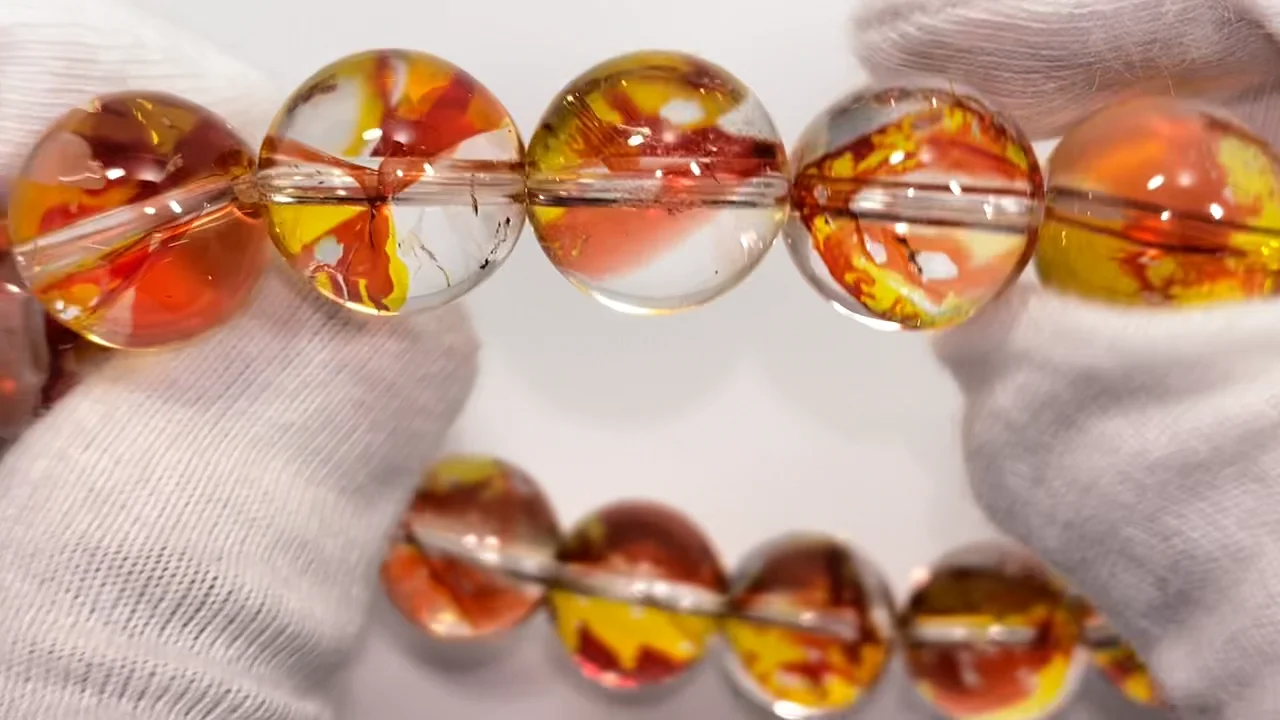 オーロラクォーツ ラウンド13mm 1連(ブレスレット) NO.2【1点もの 