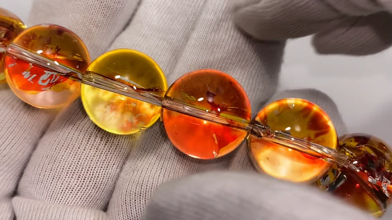 オーロラクォーツ ラウンド15.5mm 1連(ブレスレット) NO.8【1点もの