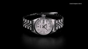 Pre-Owned Rolex Datejust Womens 26mm Automatic Stainless Steel and 18kt White Gold Watch