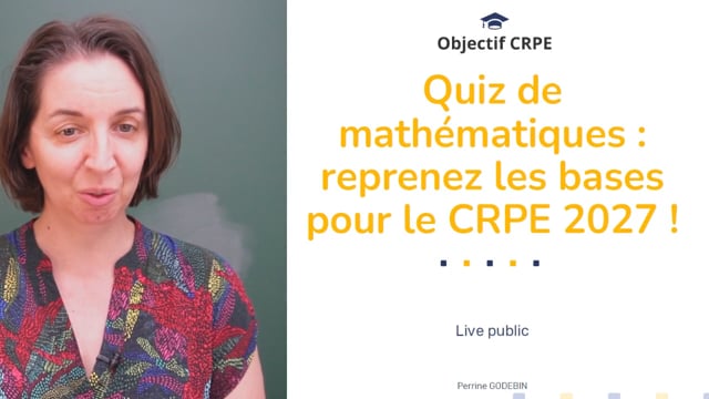 Quiz de maths : reprenez les bases pour le CRPE 2027 !