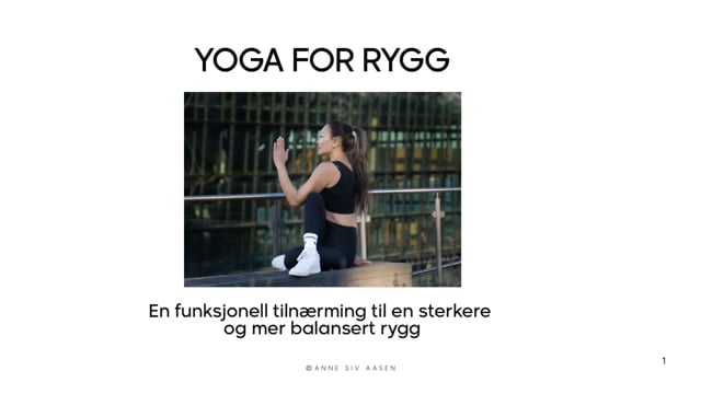 Yoga for Rygg - En funksjonell tilnærming til en sterkere og mer balansert rygg