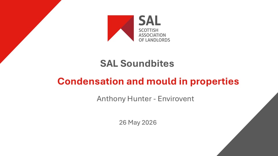 SAL Soundbites – Condensation and mould in properties