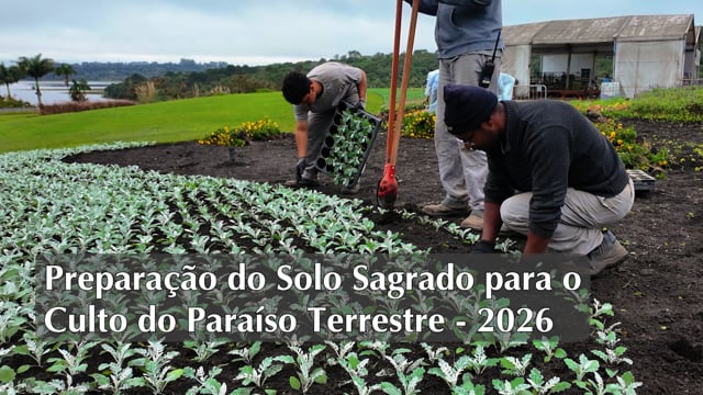 Capa do vídeo do “Enquanto o dia 14 se aproxima, o Solo Sagrado vai florescendo em dedicação.”.