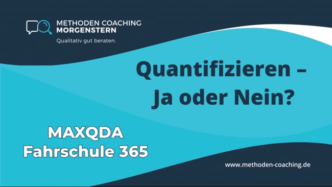 Quantifizieren – Ja oder Nein?