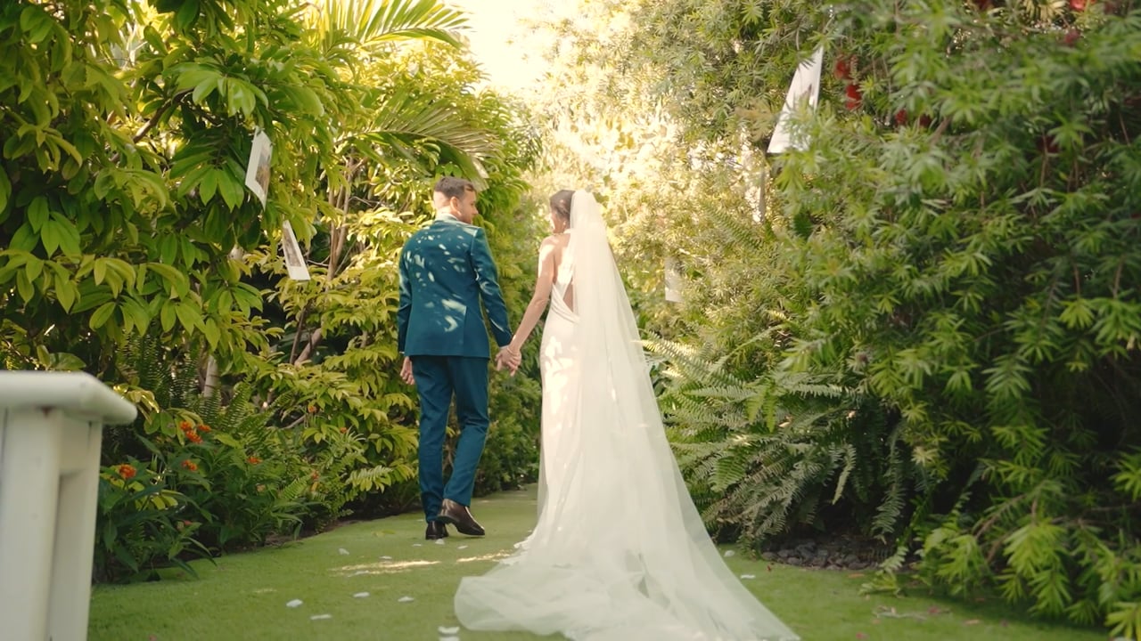 Fotograma del film de boda de Sele y Toño