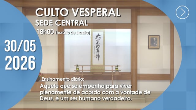 Capa do vídeo do “Culto Vesperal | Sede Central - 30/05/2026”.