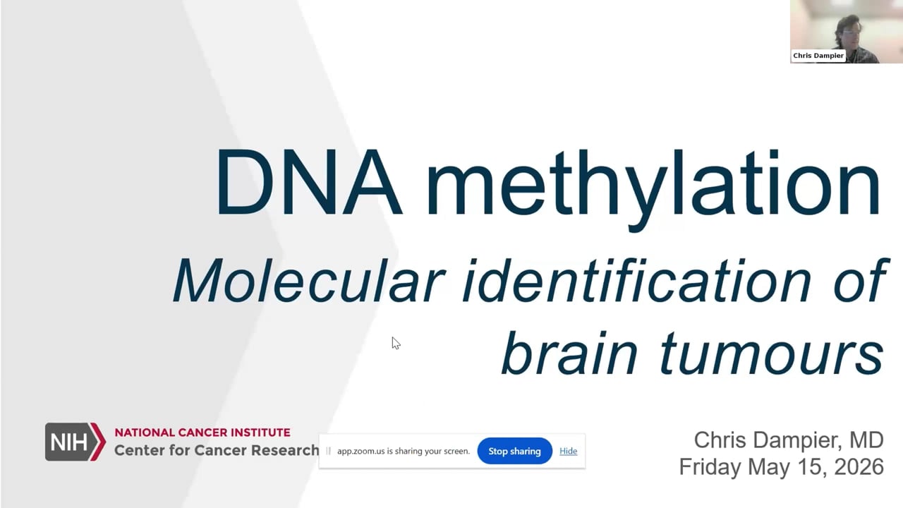 ISPN Webinar 5/26 – Neuro Oncology – DNA Methylation Molecular Identification of Brain Tumors