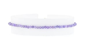 14.00 ct. t.w. Tanzanite Bead Anklet with 18kt Gold Over Sterling