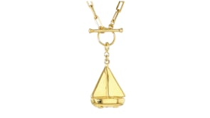 Italian 18kt Gold Over Sterling Sailboat Charm