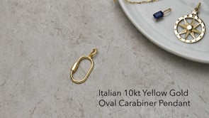 Italian 10kt Yellow Gold Oval Carabiner Pendant