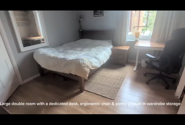 Large Double w/ Desk + Weekly Cleaner, N15 Main Photo