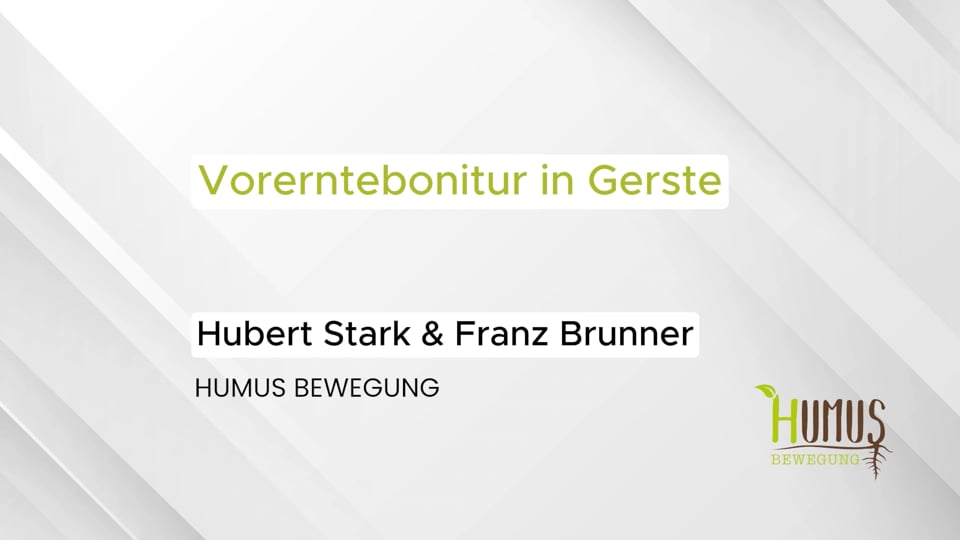 Vorerntebonitur in Gerste | mit Hubert Stark | 01.06.2026