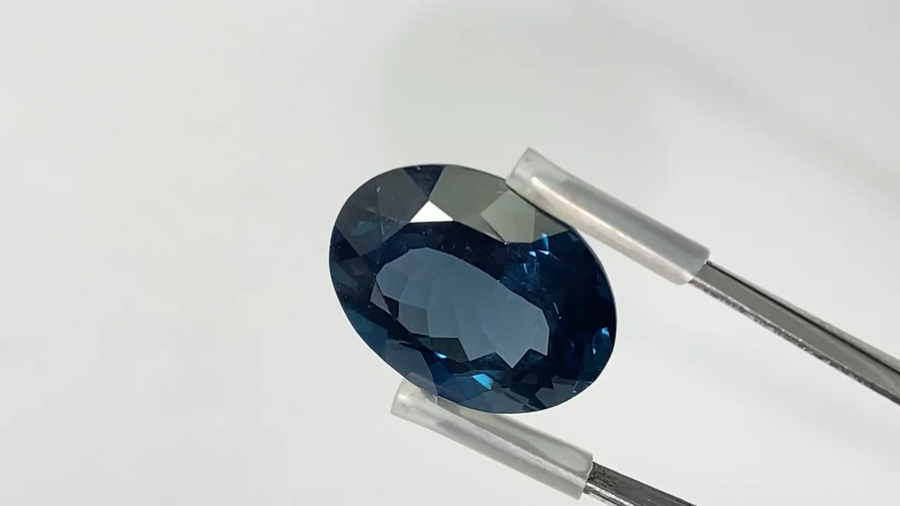 宝石質ロンドンブルートパーズ AAA ルース ファセットカット 1個 NO.19