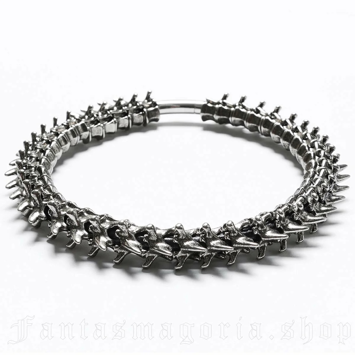 Necromancer Choker Silver Vertebrae - Punk Rave