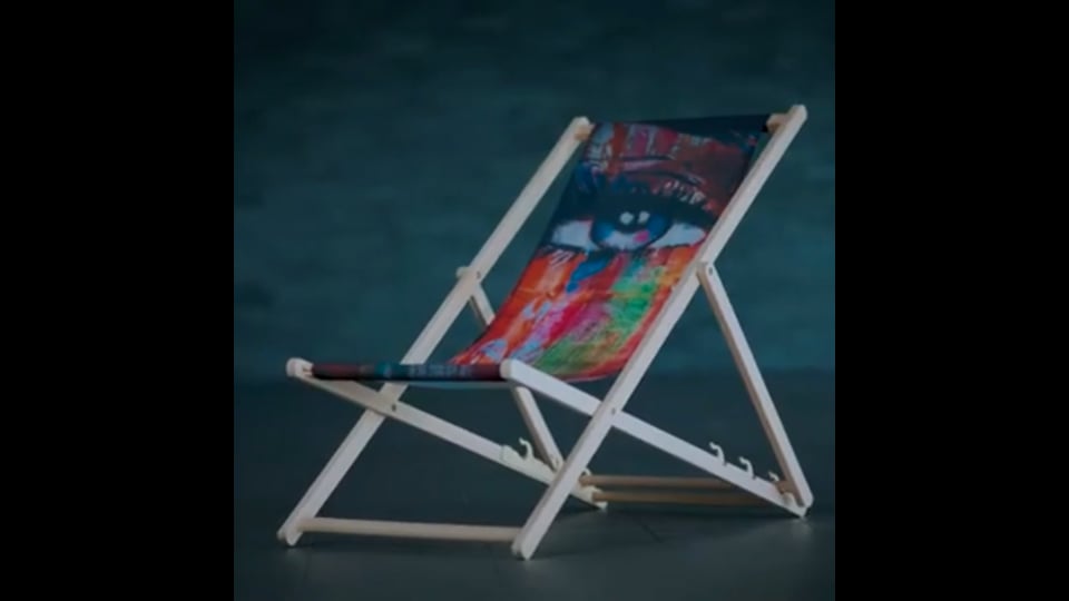 TRANSAT CHILIENNE PERSONNALISABLE EN BOIS 'LONG ISLAND'