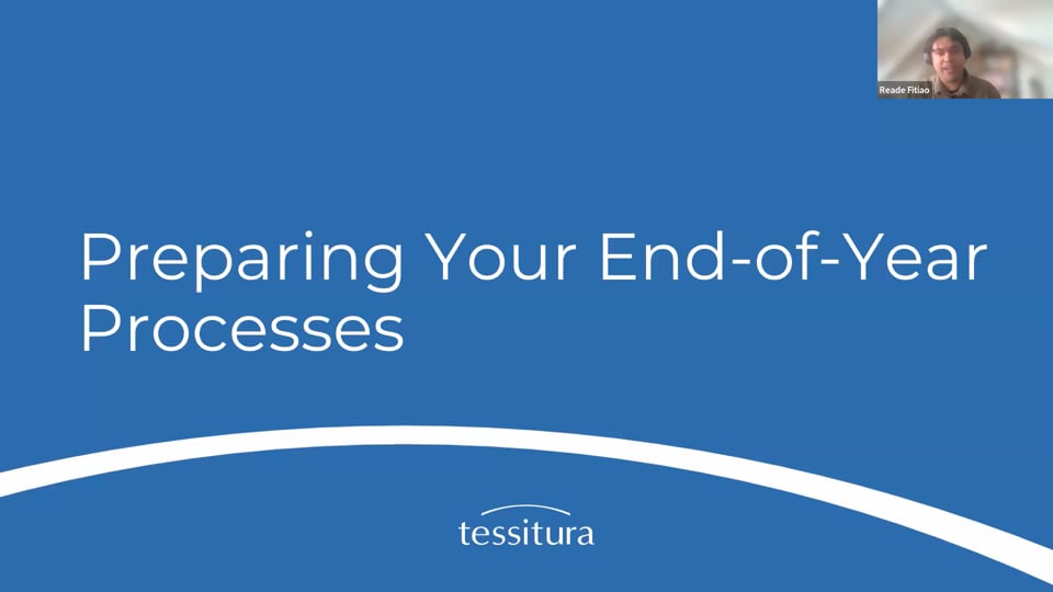 End-of-year processes in Tessitura
