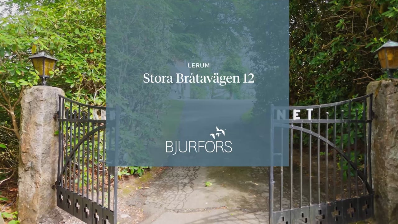11 rum Villa på Stora Bråtavägen 12 Lerum-Stora Bråta Lerums kommun - video