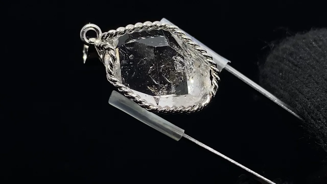NY産ハーキマーダイヤモンド ペンダントトップ シルバー925製 NO.49