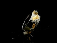 Astro West - Natural Rough Diamond Silver and Gold Ring AWSILV506 Video