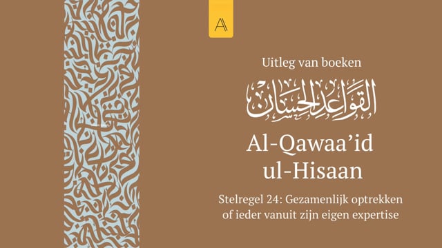 Stelregel 24: Gezamenlijk optrekken of ieder vanuit zijn eigen expertise