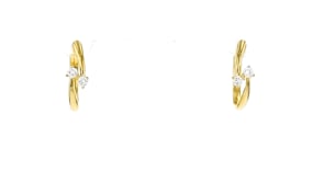 .21 ct. t.w. Lab-Grown Diamond Overlapping Hoop Earrings in 18kt Gold Over Sterling
