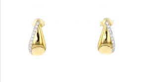 .35 ct. t.w. Lab-Grown Diamond Teardrop Earrings in 18kt Gold Over Sterling