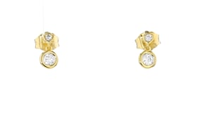 .15 ct. t.w. Bezel-Set Lab-Grown Diamond Drop Earrings in 18kt Gold Over Sterling