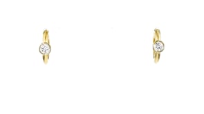 .33 ct. t.w. Bezel-Set Lab-Grown Diamond Hoop Earrings in 18kt Gold Over Sterling